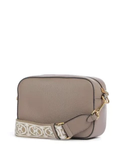 Beat Soft Ribbon Umhängetasche genarbtes Leder taupe