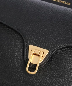 Beat Soft Umhängetasche genarbtes Leder schwarz