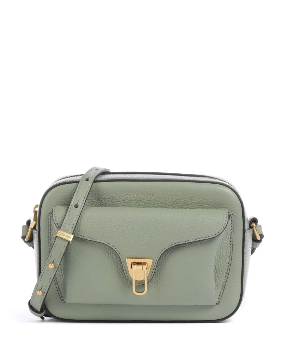 Beat Soft Umhängetasche genarbtes Rindsleder graugrün