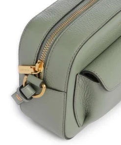 Beat Soft Umhängetasche genarbtes Rindsleder graugrün