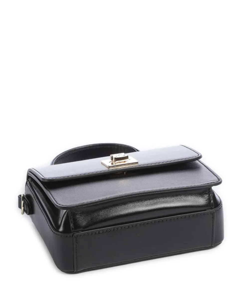 Bele Umhängetasche fein genarbtes Rindsleder schwarz