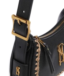 BELIA Schultertasche Lederimitat schwarz