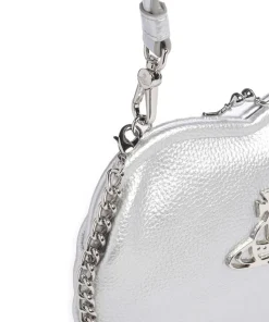 Belle Heart Frame Re-Vegan Grain Schultertasche Lederimitat silber