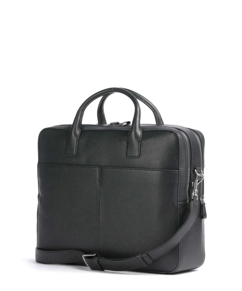 Beridare Aktentasche 17″ genarbtes Rindsleder navy