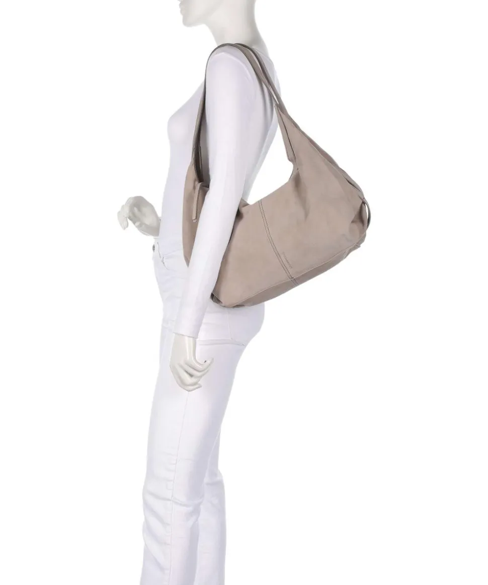 Best to come Beuteltasche aufgerautes Leder taupe