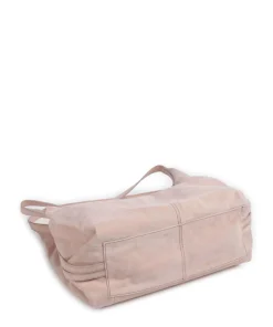 Best to come Beuteltasche aufgerautes Leder rosa