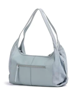 Best to come Beuteltasche aufgerautes Leder blaugrau