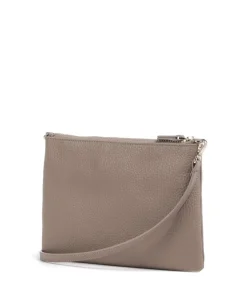 Best Umhängetasche genarbtes Leder taupe