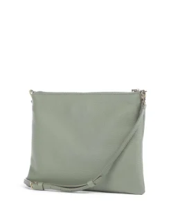 Best Umhängetasche genarbtes Leder graugrün