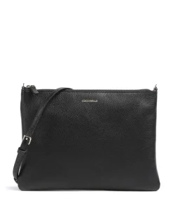 Best Umhängetasche genarbtes Leder schwarz