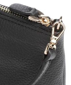 Best Umhängetasche genarbtes Leder schwarz