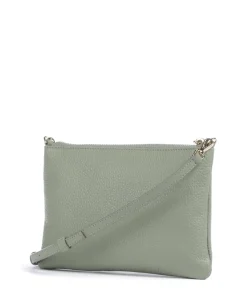 Best Umhängetasche genarbtes Leder graugrün