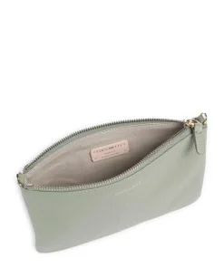 Best Umhängetasche genarbtes Leder graugrün