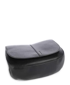 Bestie Umhängetasche genarbtes Leder schwarz