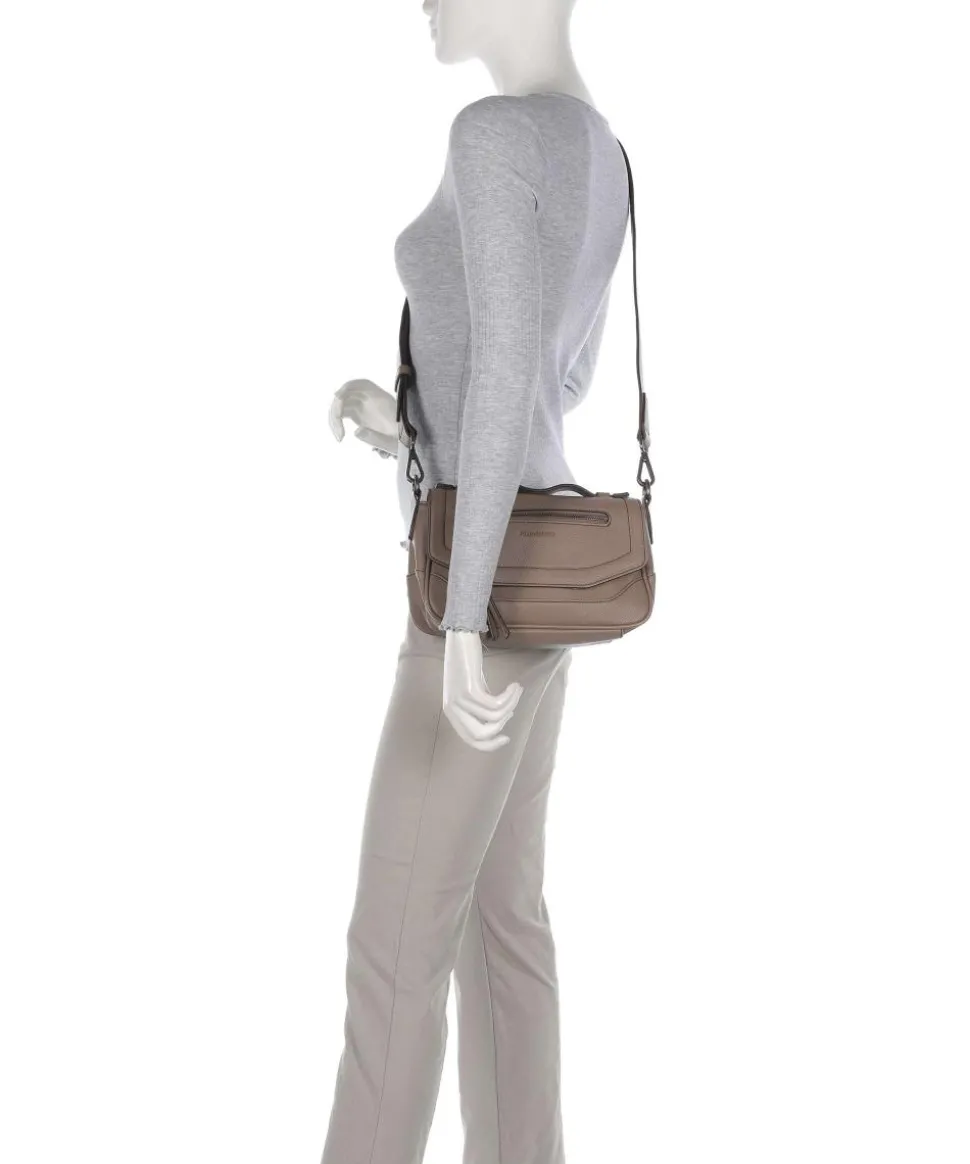 Bestie Umhängetasche recyceltes Leder taupe