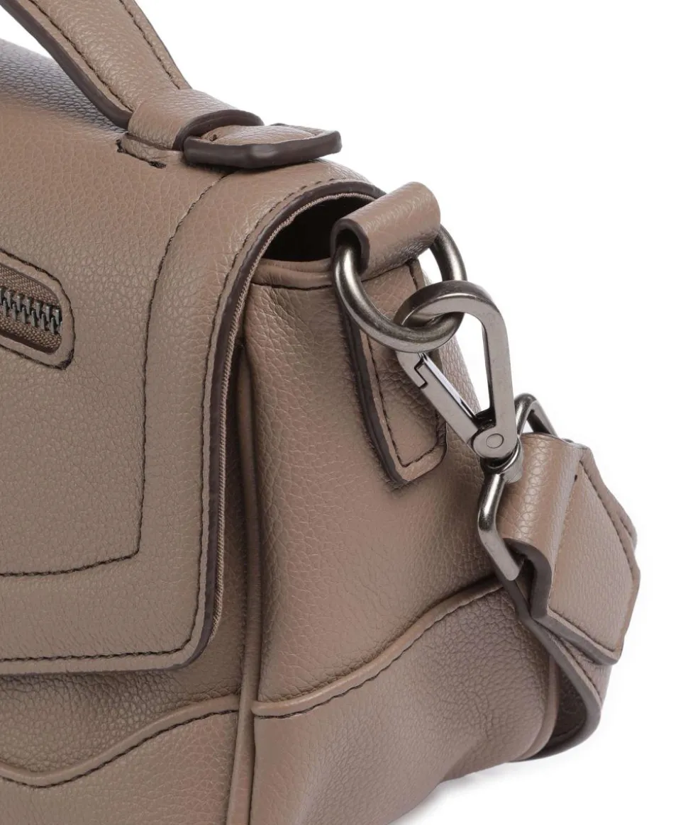 Bestie Umhängetasche recyceltes Leder taupe