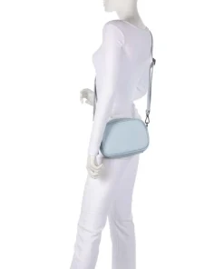 Bestie Umhängetasche recyceltes Leder, Polyurethane hellblau