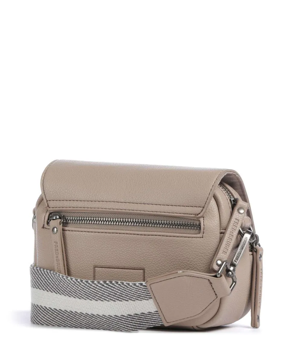 Bestie Umhängetasche recyceltes Leder taupe