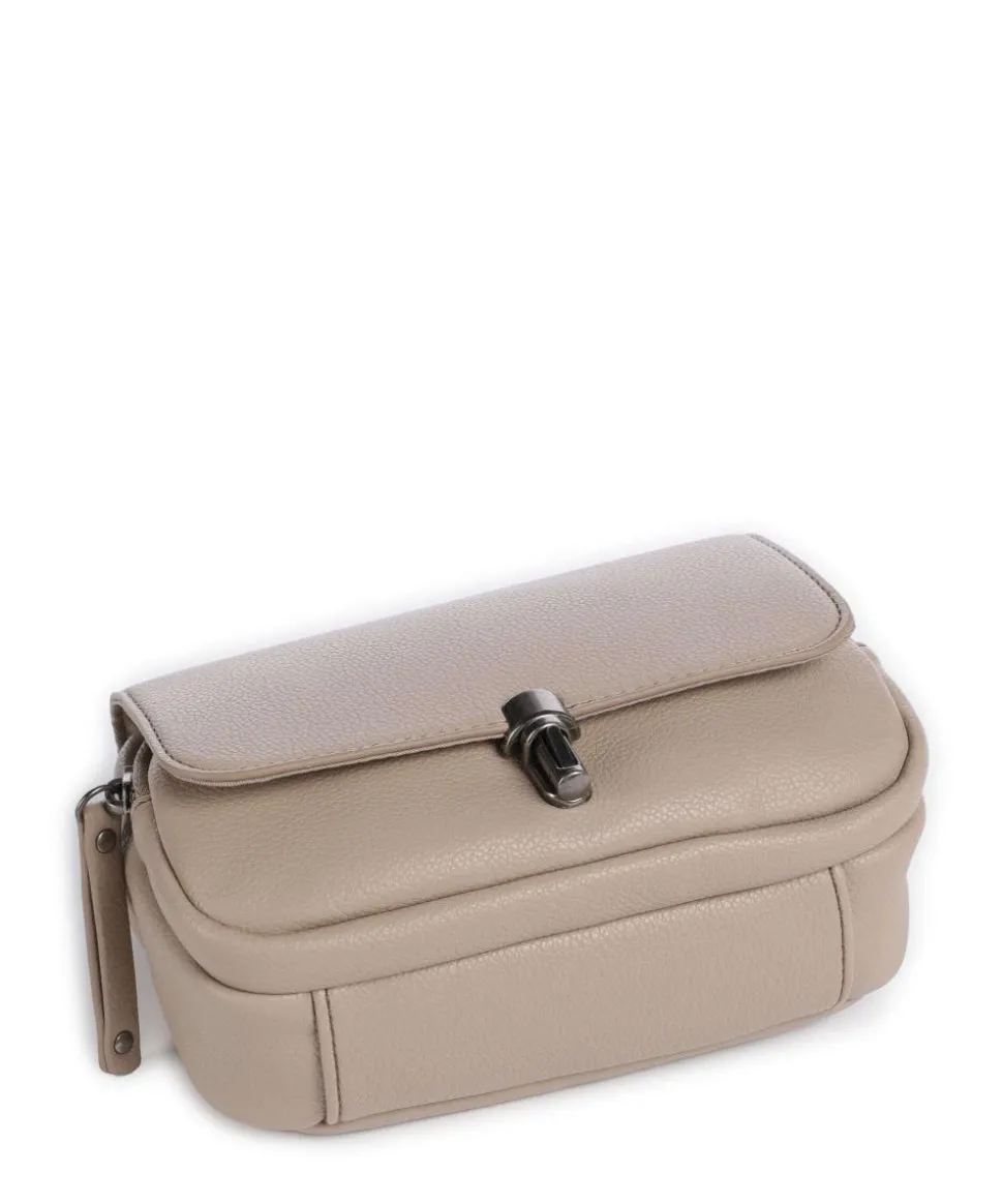 Bestie Umhängetasche recyceltes Leder taupe