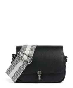 Bestie Umhängetasche recyceltes Leder schwarz