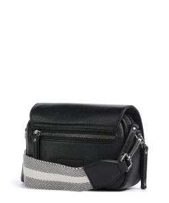 Bestie Umhängetasche recyceltes Leder schwarz