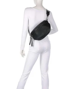 Bestie Umhängetasche recyceltes Leder schwarz