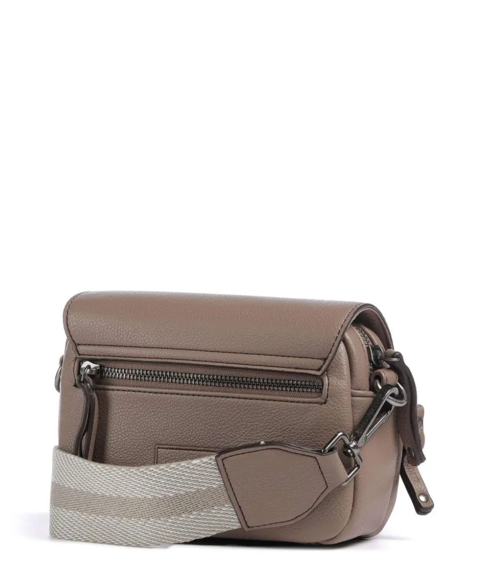 Bestie Umhängetasche recyceltes Leder taupe