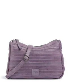 Bestseller Umhängetasche genarbtes Leder lavendel