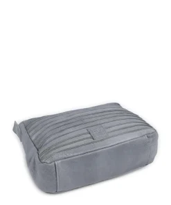 Bestseller Umhängetasche genarbtes Leder blaugrau