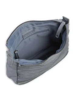 Bestseller Umhängetasche genarbtes Leder blaugrau