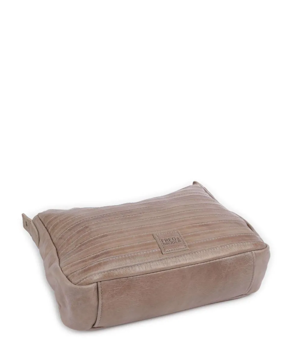 Bestseller Umhängetasche genarbtes Leder taupe