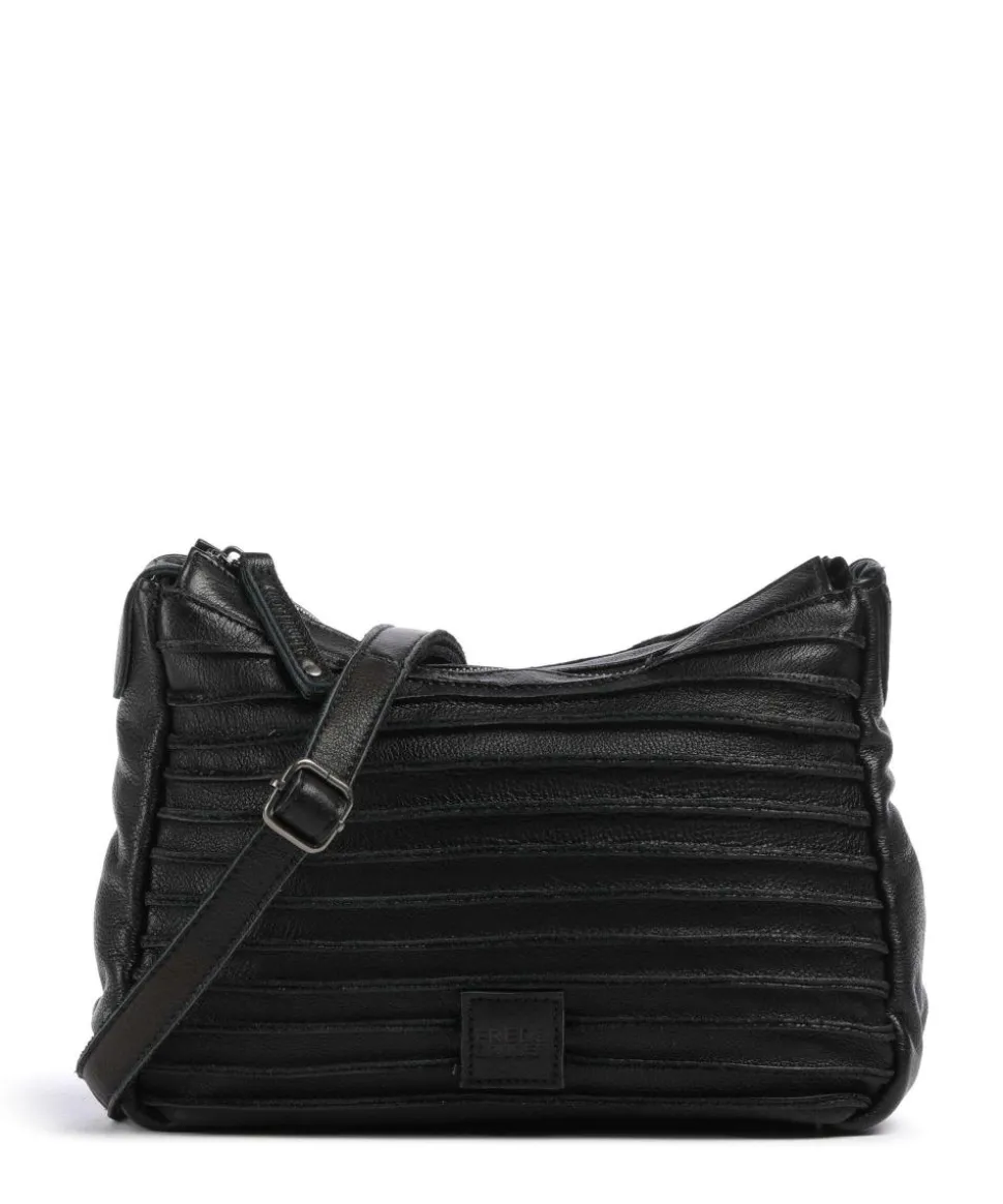 Bestseller Umhängetasche genarbtes Leder schwarz