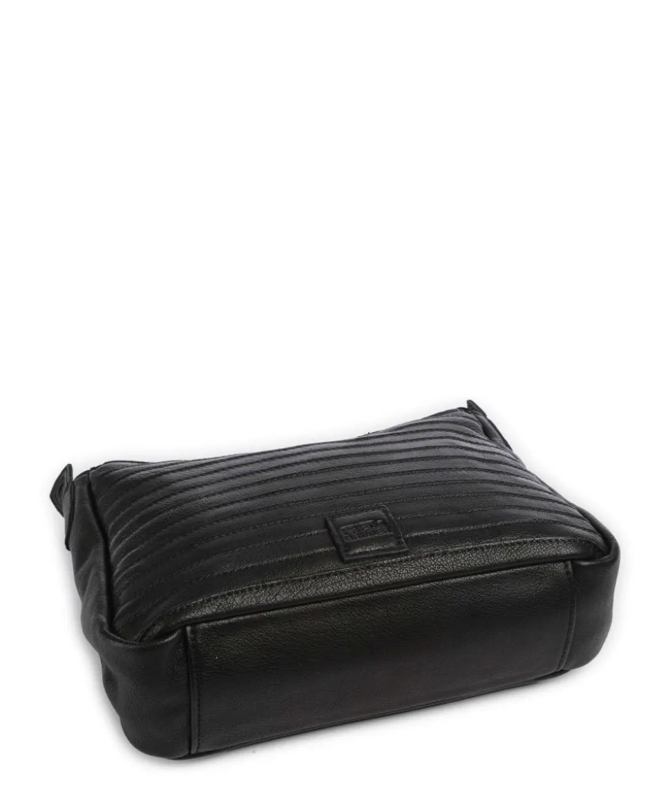 Bestseller Umhängetasche genarbtes Leder schwarz