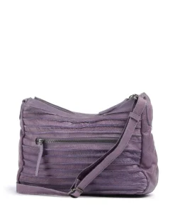 Bestseller Umhängetasche genarbtes Leder lavendel