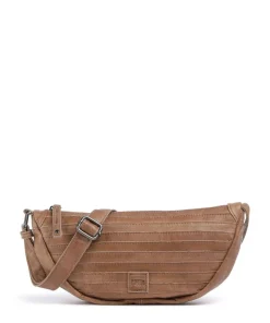 Bestseller Umhängetasche genarbtes Leder karamellbraun