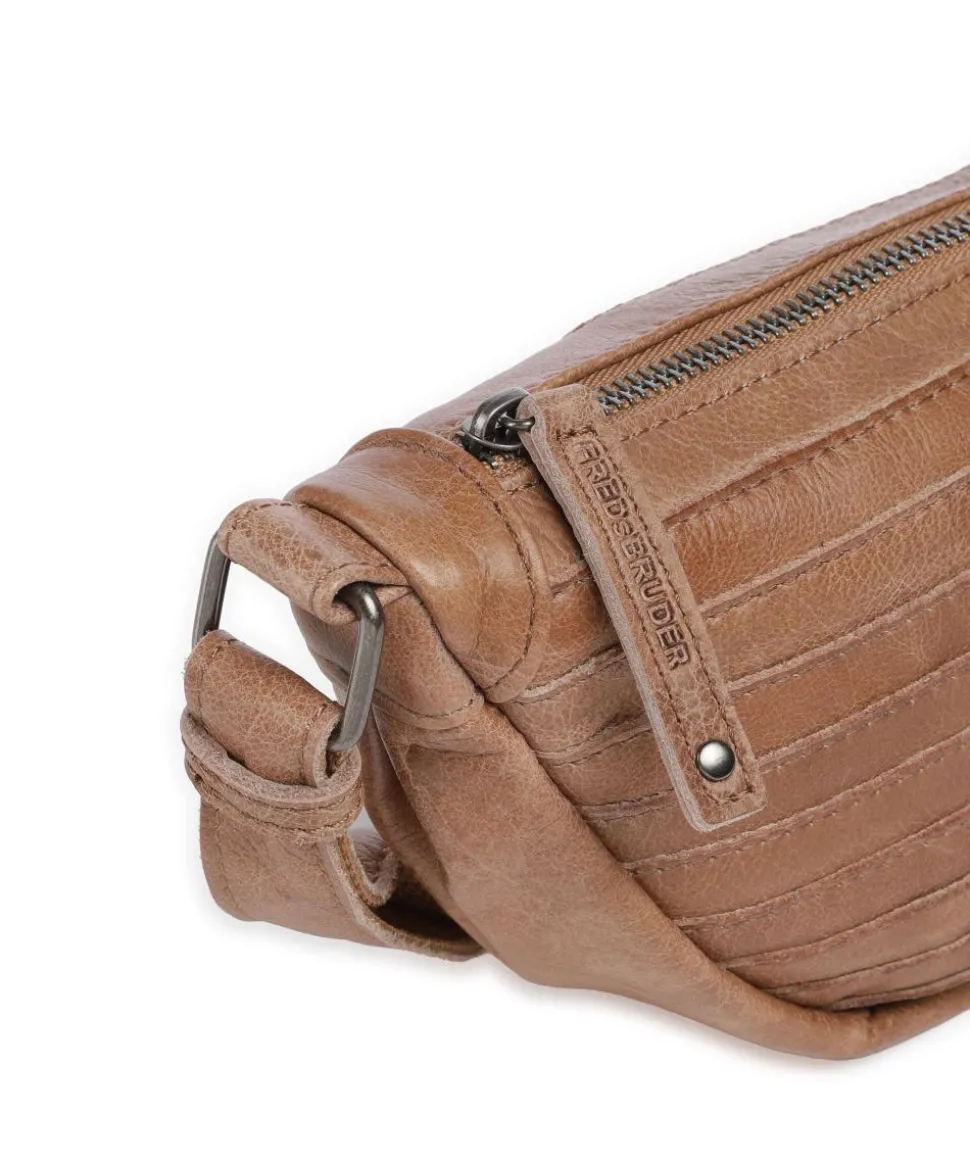 Bestseller Umhängetasche genarbtes Leder karamellbraun