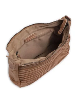 Bestseller Umhängetasche genarbtes Leder karamellbraun