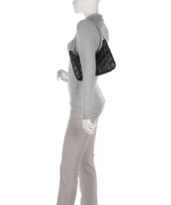 Betty Schultertasche Lammleder schwarz