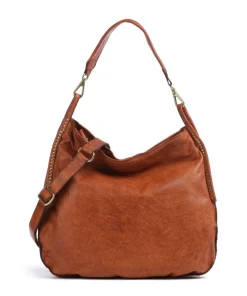 Beuteltasche fein genarbtes Rindsleder cognac
