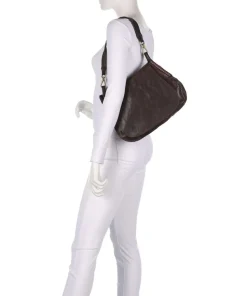 Beuteltasche fein genarbtes Rindsleder dunkelbraun