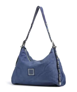 Beuteltasche fein genarbtes Rindsleder dunkelblau