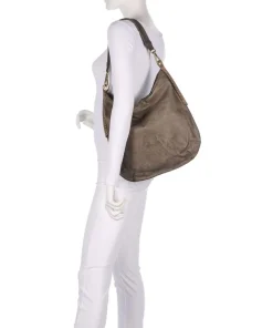 Beuteltasche fein genarbtes Rindsleder grau