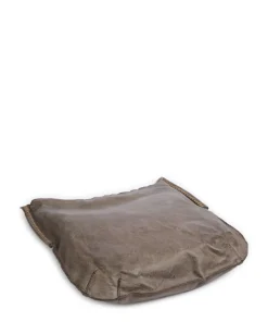 Beuteltasche fein genarbtes Rindsleder grau