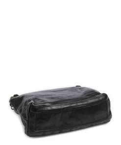 Beuteltasche fein genarbtes Rindsleder schwarz