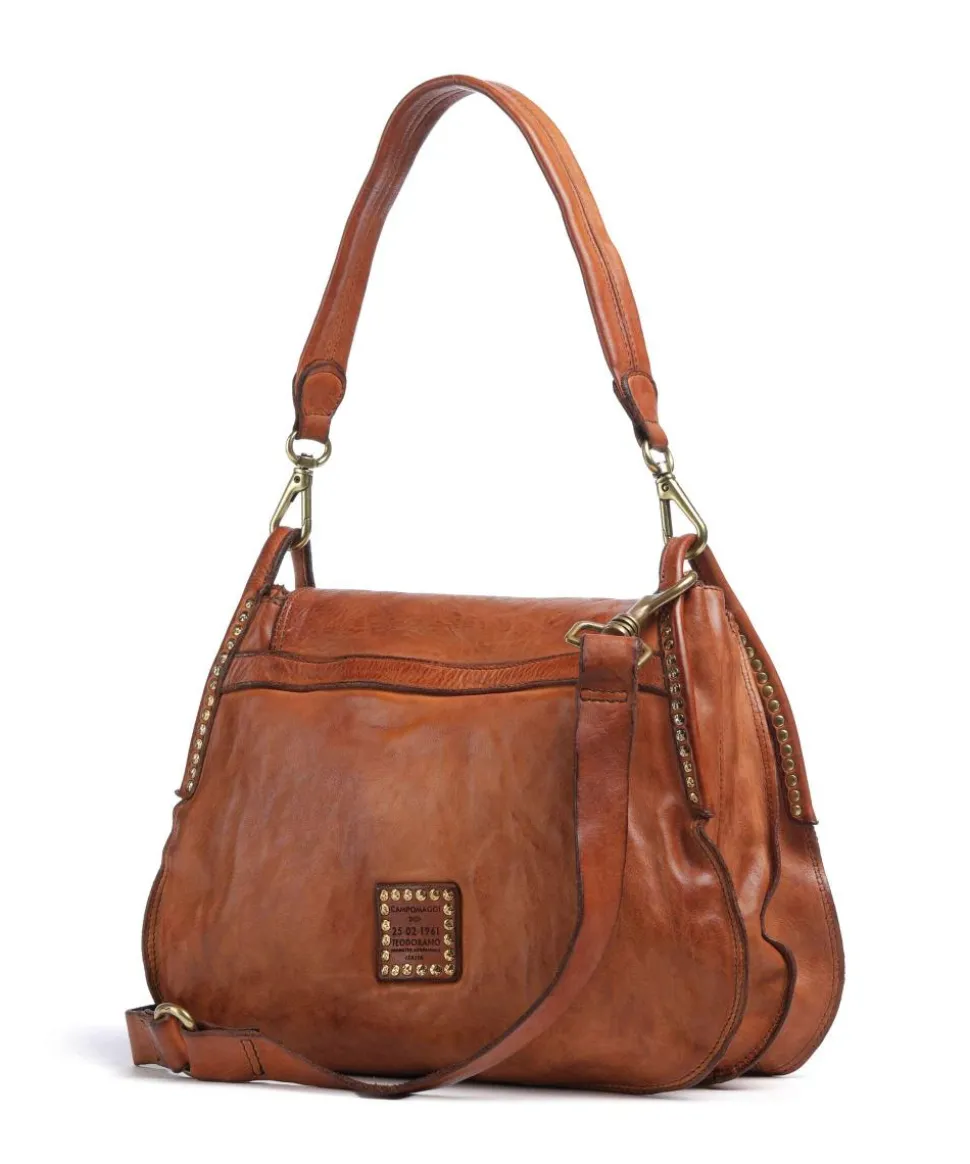 Beuteltasche fein genarbtes Rindsleder cognac