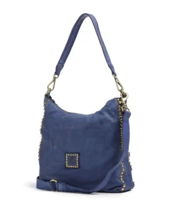 Beuteltasche fein genarbtes Rindsleder dunkelblau