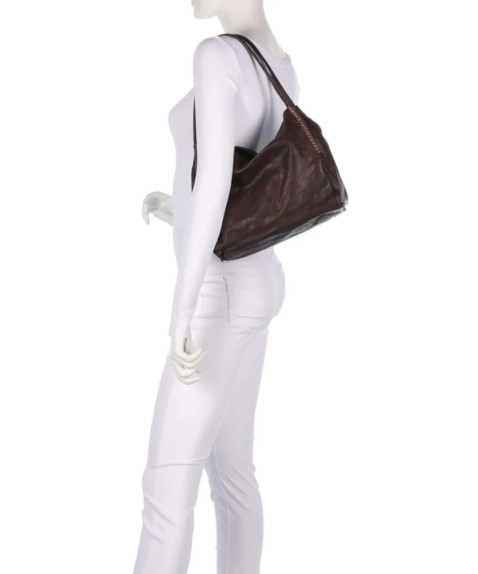 Beuteltasche fein genarbtes Rindsleder dunkelbraun