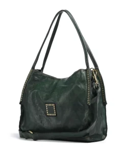 Beuteltasche fein genarbtes Rindsleder dunkelgrün