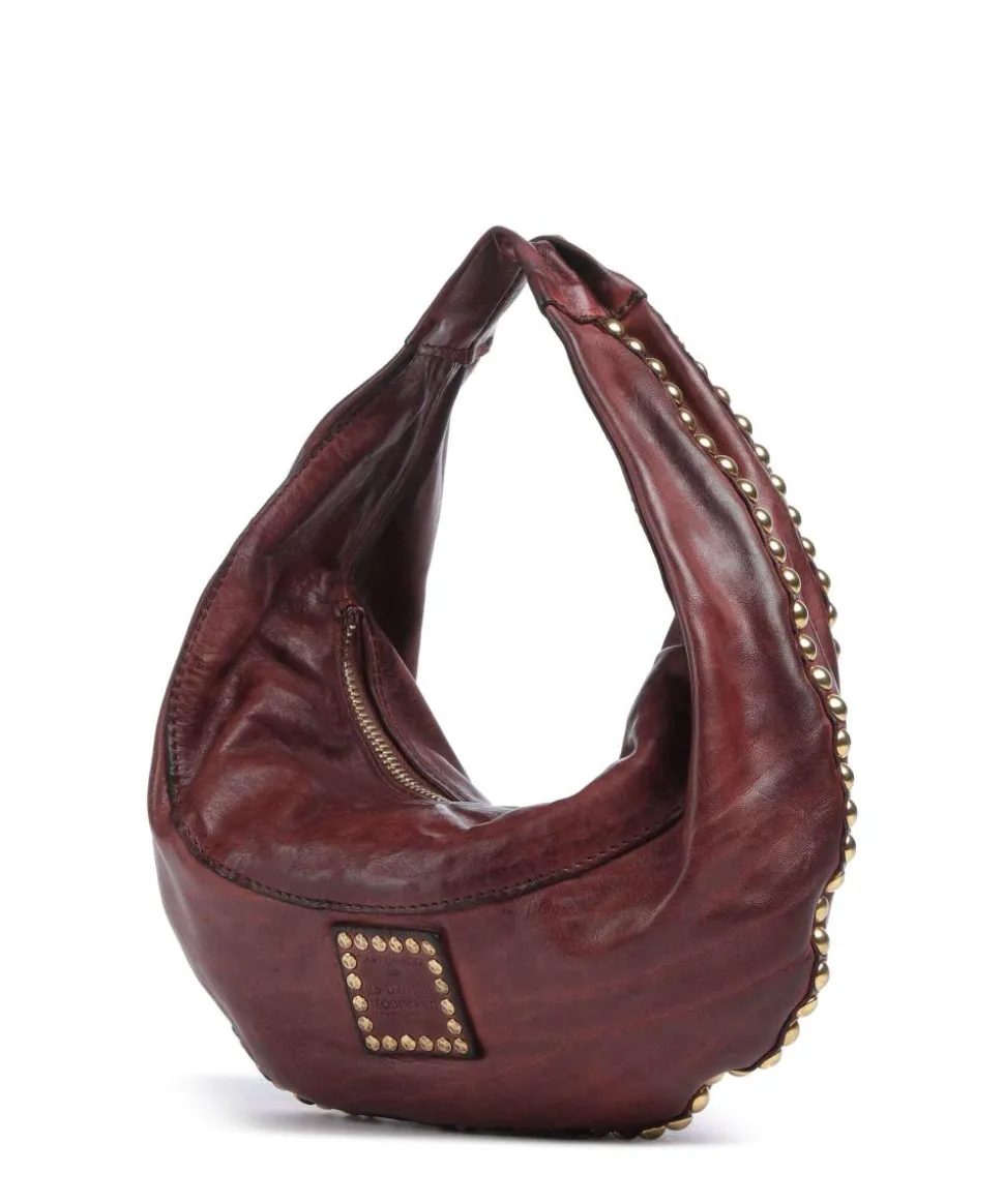 Beuteltasche fein genarbtes Rindsleder bordeaux