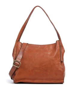 Beuteltasche fein genarbtes Rindsleder cognac